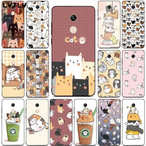 LVTLV Kawaii Molang Cartoon Anime cat Coque Shell Phone Case for RedMi note 9 4 5 6 7 5a 8 8pro xiaomi mi mix2s case