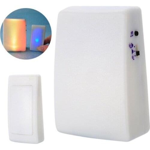 7 Color Light Flash Changable Music Doorbell Home Wireless Door Chime Deaf Hard of Hearing Favorite Multifunctional