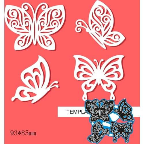 Metal Cutting Dies BUTTERFLIES New for decor card DIY Scrapbooking stencil Paper Album template Dies 93*85mm