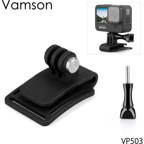 Vamson Hat Clip Bracket Mount Silicone Cushion Clamp Mount Kit for gopro 9 8 7 6 5 4 Motion Camera VP503