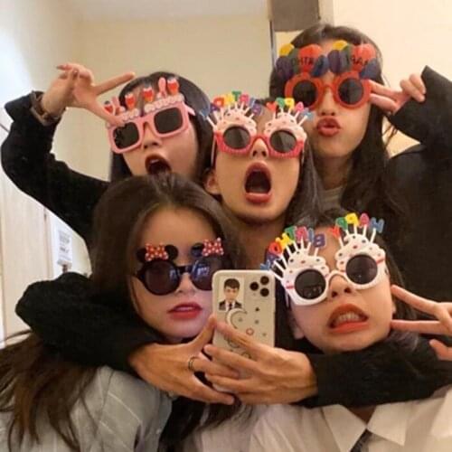 Funny Glasses Photobooth Props Happy Birthday Photo Props Graduation Party Decoration DIY Photo Booth Birthday Party Supplies