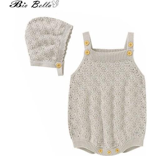 Toddler Baby Sweater 2021 Spring Autumn Cap+Romper Infant Boy Girl Clothes Kintted Kids Sweaters Children Winter Clothes Soild