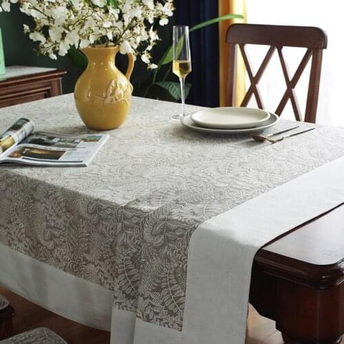 Vintage Idyllic Tablecloth American Restaurant Design Rectangular Household Table Cloth Cotton Linen Room Decor Aesthetic