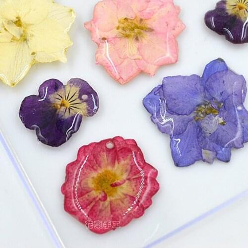 12 Pieces Dried Pressed Flowers Larkspur for Scrapbooking, Jewelry Making Accessories Arts Crafts Supplies