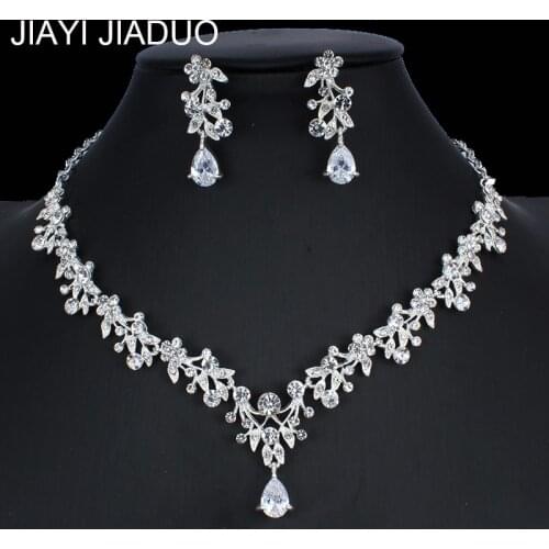 Jiayijiaduo Womens Bridal Jewelry Set Wedding Jewelry Necklace Earring Set African Beads Jewelry Set