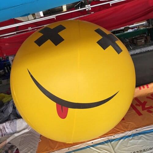 1.5M Smiling face balloon DIY logo /photo printing PVC ball Party decorations party supplies Store promotional Hang /ground ball