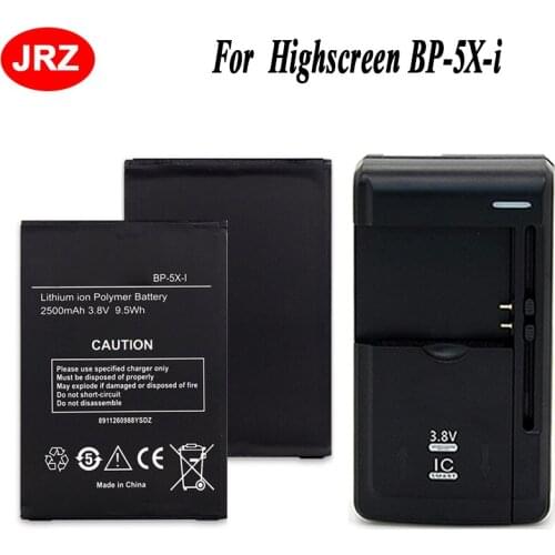 1LOT=2PC Battery+Universal Charger For Highscreen BP-5X-i Battery 2500mAh Hight Capacity Batteries For Highscreen BP-5X-i