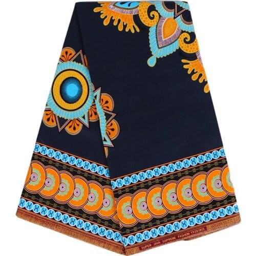 2019 100% Cotton Black Pattern Printed African Ankara Pagne Veritable Guaranteed High Quality Wax Fabric For Dress 6 Yards