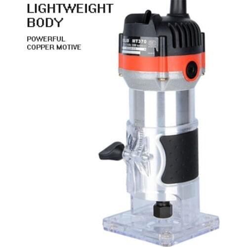 220V 530 Electric Trimmer Woodworking Electric Trimmer Hand Carving Wood Router Engraving Slotting Trimming Machine