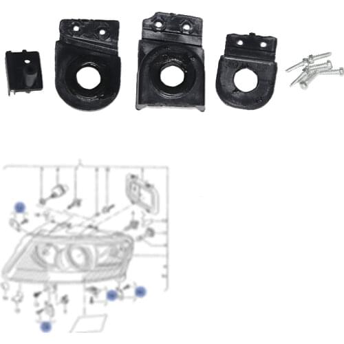 4F0998121 4F0998122 Headlight Head Lamp Repair Kit Front Left Right For Audi A6 S6 Quattro C6 2005 2006 2008 2011 RS6