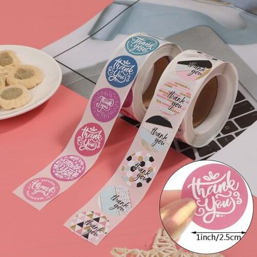 500pcs Label Stickers Thank You Sticker Scrapbooking For Wedding Gift Card Business Packaging Stationery Sticker