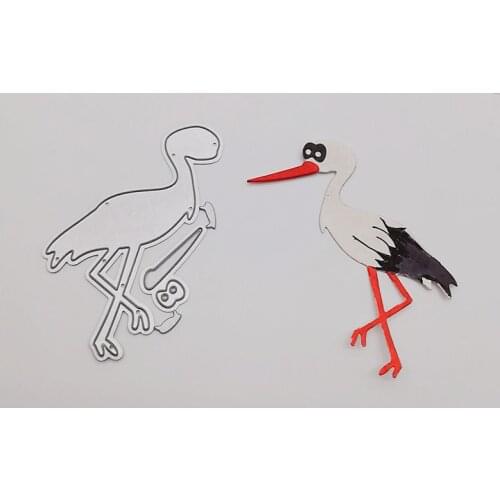 7.6*5cm cute crane Metal Cutting Dies for card DIY Scrapbooking stencil Paper Craft Album template Dies
