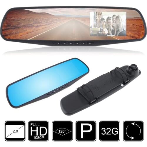 2.7" 1080P LCD Full HD Car DVR Camera Dash Cam Video Recorder G-sensor Rearview Mirror Vehicle DVR Car Rearview Mirror Backup