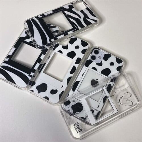 DIY Photo Frame Zebra Cow Case For Huawei P30 P20 Pro Mate 10 20 P40 Lite E P Smart 2021 Honor 8X 9X 9 10 Lite 10i 20i TPU Cover