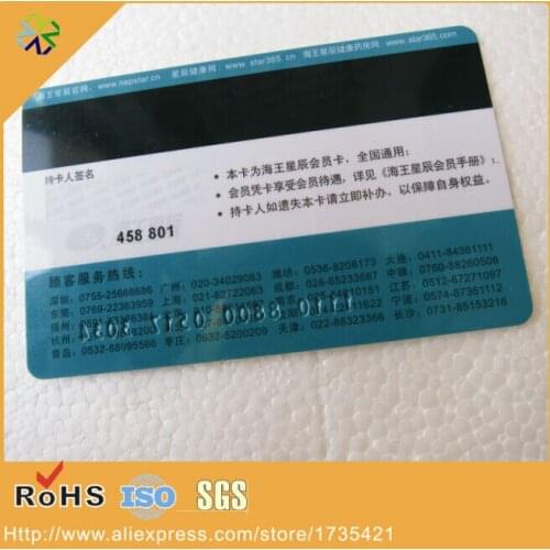 Both side printing hard plastic pvc material 2000pcs/lot encoding magnetic card read write