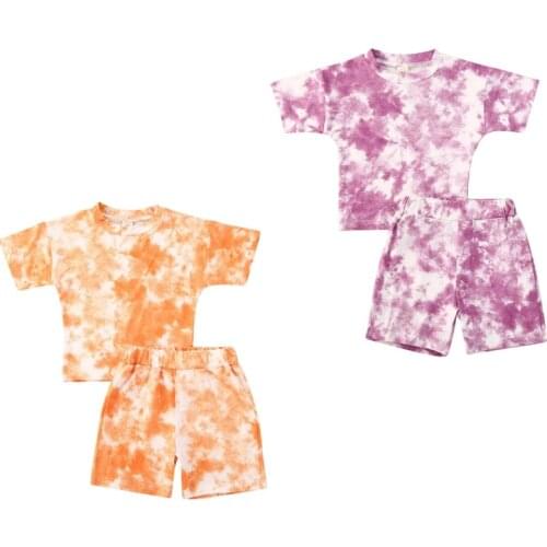 Focusnorm 0-4Years Summer Toddler Kids Baby Boy Girl Clothing Short Sleeve Top T-shirt Shorts Pants Outfits Clothes Set