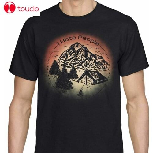 I Hate People T-Shirt Camping Camp Out T Shirt Funny Outdoors Hiking Graphic Tee