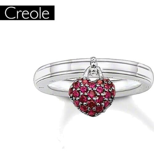 Rings Heart 925 Sterling Silver Romantic Gift For Women, Europe Style Glam Jewelry Eternity Rings Fashion Jewelry Wholesale