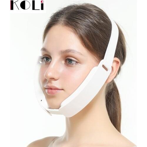 KOLI New EMS V Face Machine Thin Face instrument Red Blue LED Photon Therapy Facial Lifting Device Chin V-Line Up Lift Belt
