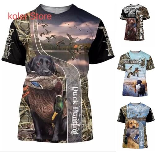 2021 Summer Men t shirt 3D Duck Hunting Printed T-Shirts Harajuku Casual short Sleeve Tee shirts Unisex Cool t-shirt YK899