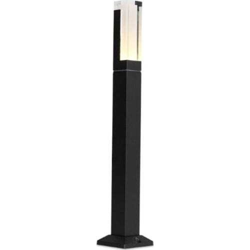 Die Casting Aluminum LED Bollard Light Outdoor Waterproof Yard Garden Walkway Lawn Lamp Painted with Grey/Black Color 10pcs/lot