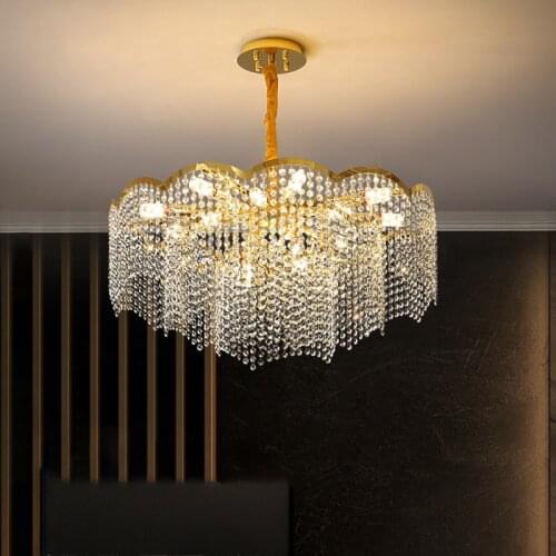 Manggic New Modern Crystal Chandelier For Living Room Gold Round Crystal Lamp Luxury Home Decor Light Bedroom lights