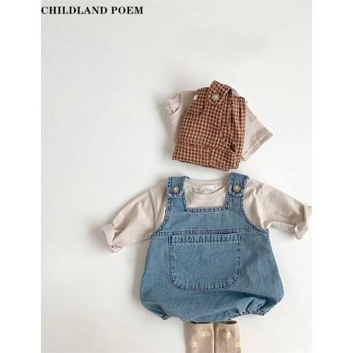 Baby Boys Girls Clothes Newborn Baby Romper Jumpsuit Denim Infant Boys Romper Overall Baby Outfits Boys Jumpsuit Playsuit Onesie