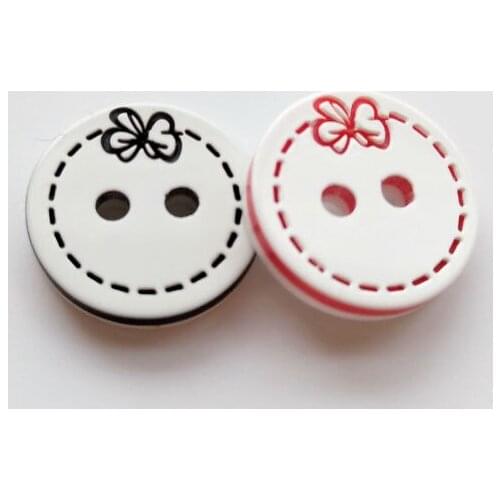 50pcs Wholesale Resin Buttons 2 Holes Scrapbooking Sewing Buttons For Skirt Clothes Natural Color Craft DIY Decoration 12.5mm