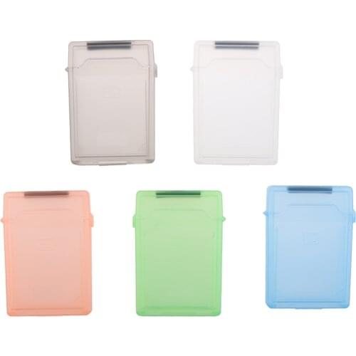 2pcs/set 2.5'' IDE SATA HDD Hard Drive Disk Plastic Storage Box Case Enclosure Cover Dust-proof Non-slip Hard Drive Case Box