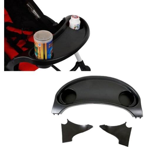Baby Stroller Dinner Table Tray Stroller Accessories Plates Holder Pram Milk Bottle Cup Holder For Wheelchair