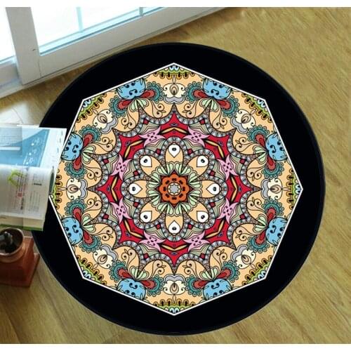 Bohemian Psychedelic Square Anti-Skid Area Floor Mat 3D Rug Non-slip Mat Dining Room Living Room Soft Bedroom Carpet 02
