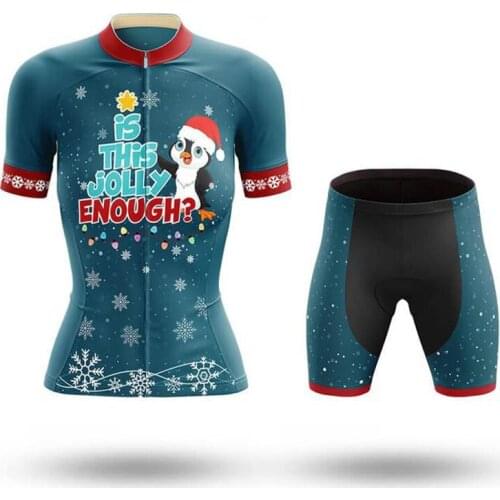 Christmas 2020 Funny Christmas Womens Cycling Kit Professional Cycling clothing Quick Dry Summer Short-Sleeved Cycling Shirt
