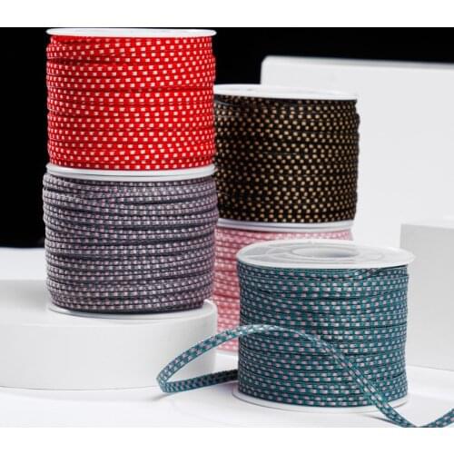 Kewgarden Dots Polyester Ribbons 3mm Handmade Tape DIY Hair Bow Accessories Wholesale 50 Yards