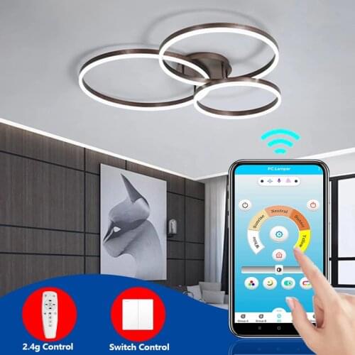 Modern Creative Circular Combination Eiling Lamp Simple Aluminum Indoor Lighting Fixture