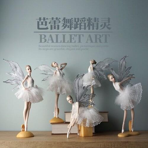 Nordic Style Ballet Girl Statue Creative Home Decor Resin Ballet Figurines For Home Room Decoration Gift For Girlfriend