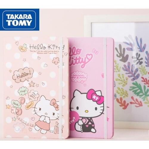 Takara Tomy Hellokitty Cute Creative Personality Cartoon Pupils Hard-faced Book Notebook