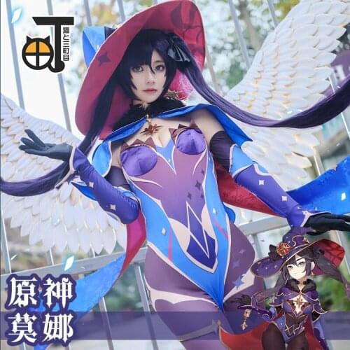 STOCK Genshin Impact Cosplay Mona Cosplay Costume Game Full Set Of Clothes 2021 New