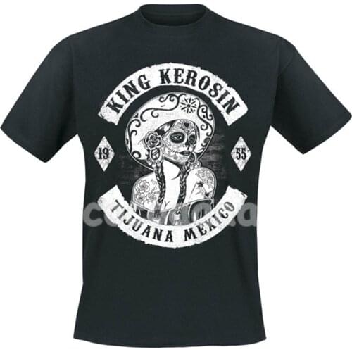 12 designs Vintage Mexico Streetwear King Kerosin Rock shirt 3D mma skull black fitness heavy Metal Cotton hip hop skateboard