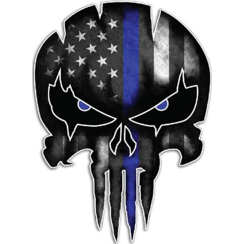 Yawlooc 3D Sticker 15x11CM Punisher Skull Reflective Personalized Car Stickers Motorcycle Decals 12 Style