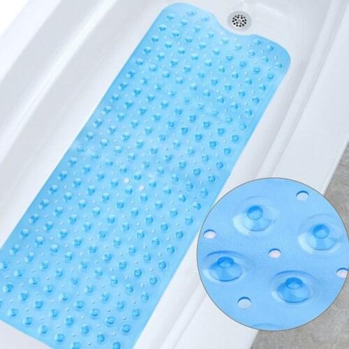 1Pcs Bath Tub Mat Extra Long 99x39cm Anti-skid Bath Mat Soft Bathroom Massage Mat Suction Cup Non-slip Bathtub Carpet