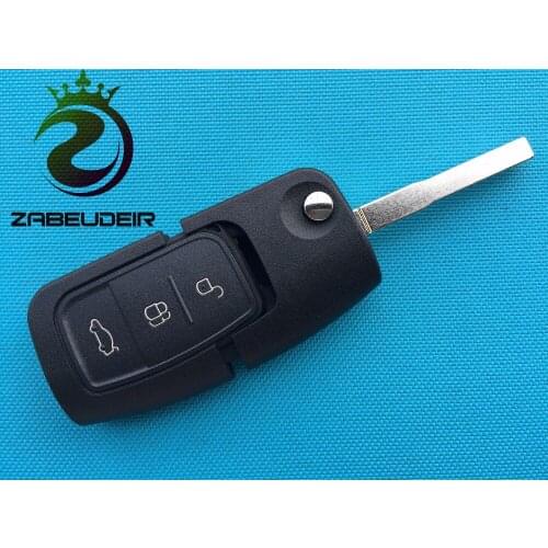 1Pcs Of New Replacement Flip Key Head Shell Cover For Ford C-Max S-Max Kuga Galaxy Remote FOB Case Uncut Blade No Logo Auto Part