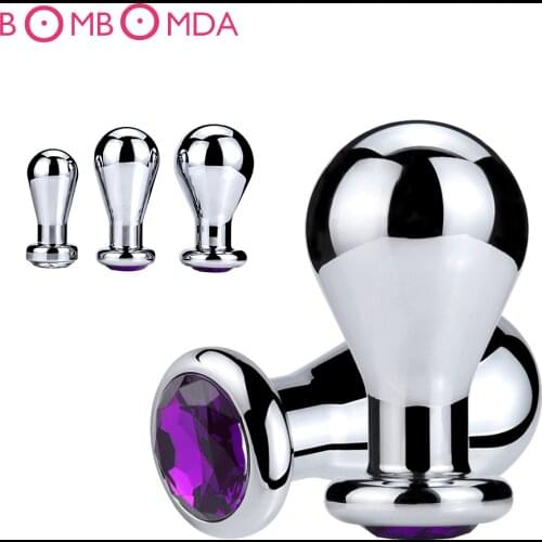 Anal Anus Massage Prostate Butt Extender For Men Masturbation Sex ToySuper Huge Metal Anal Plug Bulb Shape Strong Stimulate