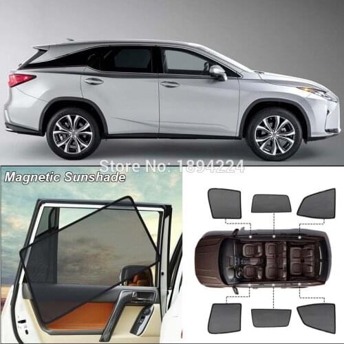 Car Full Side Windows Magnetic Sun Shade UV Protection Ray Blocking Mesh Visor For Lexus RX 2016