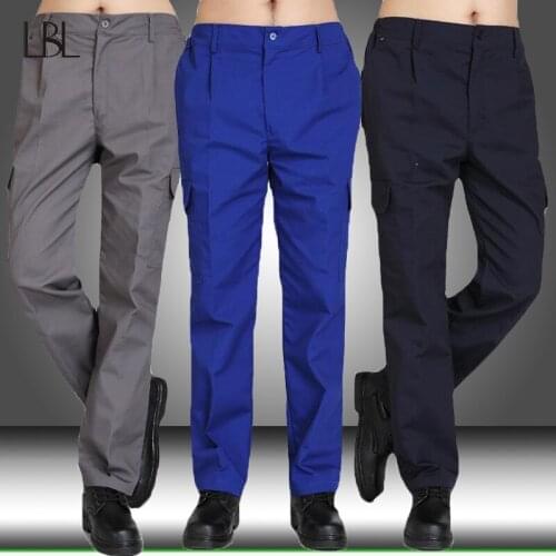 Mens Cargo Pants Mens Casual Multi Pockets Military Tactical Pants Men Outwear Straight Sweatpants Wear-Resistant Work Trousers