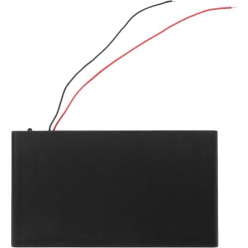 DIY Box Holder Case With Cover ON/OFF Switch Wire For 8x 1.5V AA Battery DC 12V New