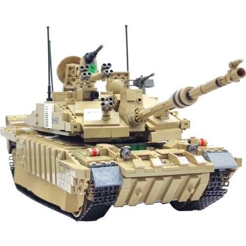 MEOA New Military Weapon Series Construction Challenger 2 Main Battle Tank Building Blocks Bricks WW2 Toys Toy Tanks Model Kits