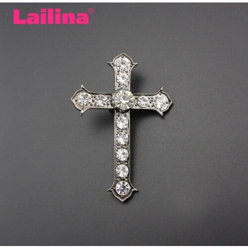 Hot sale vintage crystal cross brooches pins cross rhinestone brooch accessories for men women fashion jewelry best gift