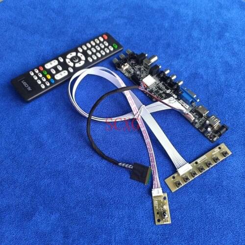 LVDS 40 Pin Signal digital VGA USB AV DVB HDMI-compatible Matrix controller board 1024*600 For LTN101NT02/LTN101NT05 Kit LED LCD