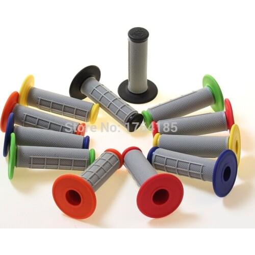 Fashion High Qualtiy Dual color handlebar handle grip fit KAYO Apollo Bosuer Xmotos Shineray Dirt Pit bike motocross Free Shipp