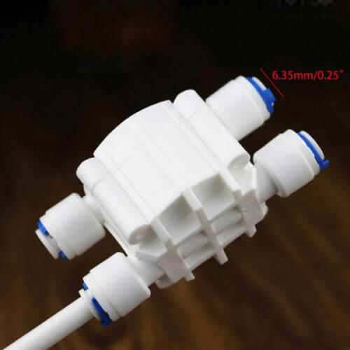 1/4" OD Tube 4 Way Valve Auto Shut Off Pressure Regulator Aquarium Water Purifier Reverse Osmosis Machine Water Filter Parts